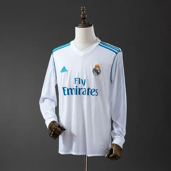 Camiseta de fútbol Real Madrid 2017/18 LOCAL MANGA LARGA VERSION FAN
